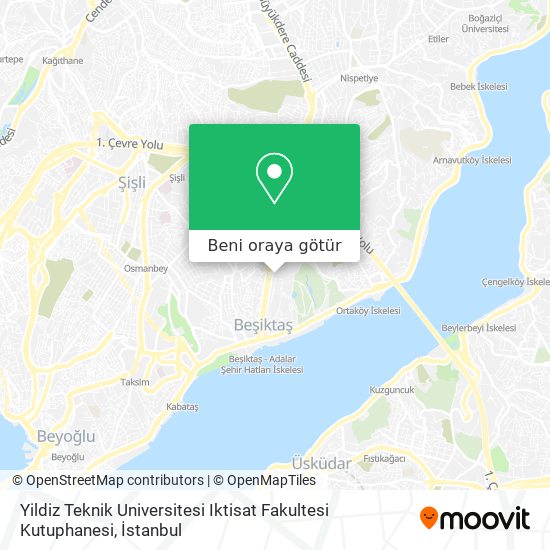 Yildiz Teknik Universitesi Iktisat Fakultesi Kutuphanesi harita