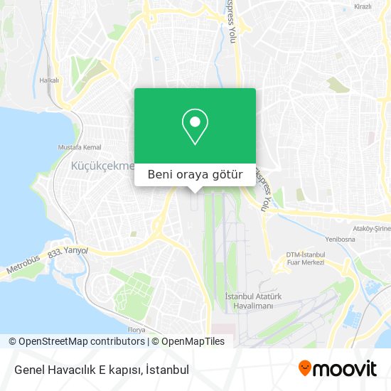 Genel Havacılık E kapısı harita