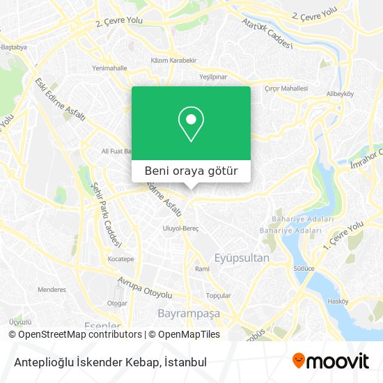 Anteplioğlu İskender Kebap harita