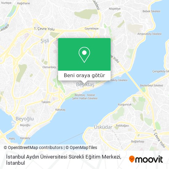 İstanbul Aydın Üniversitesi Sürekli Eğitim Merkezi harita