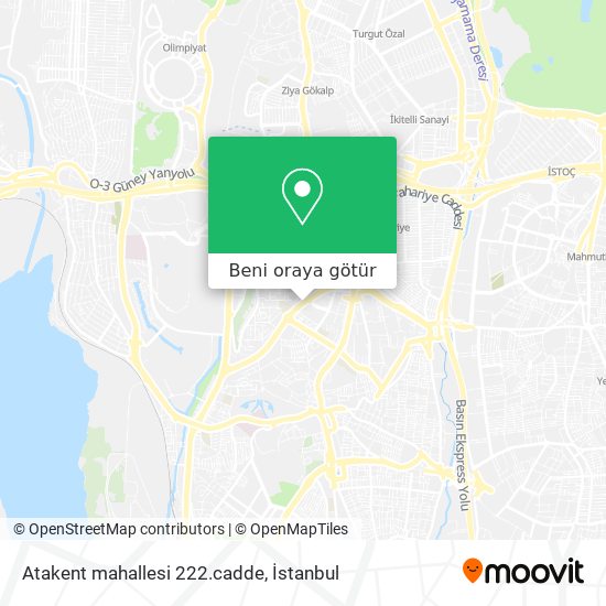 Atakent mahallesi 222.cadde harita