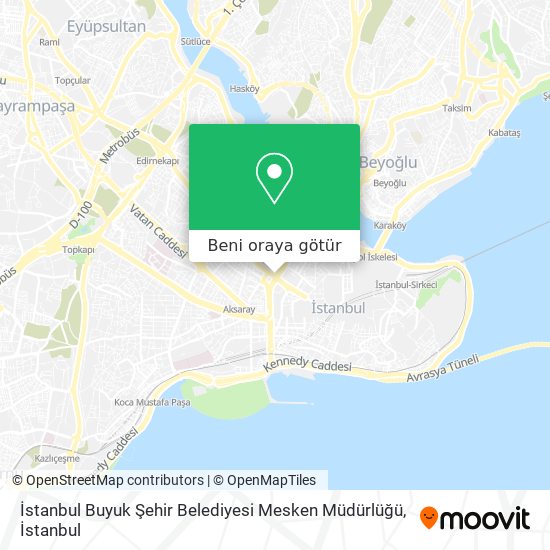 İstanbul Buyuk Şehir Belediyesi Mesken Müdürlüğü harita