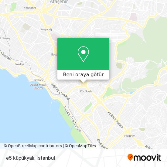e5 küçükyalı harita