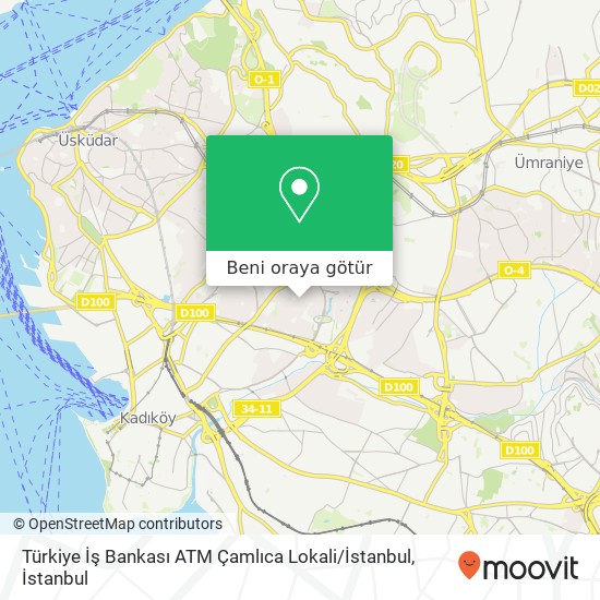 Türkiye İş Bankası ATM Çamlıca Lokali / İstanbul harita
