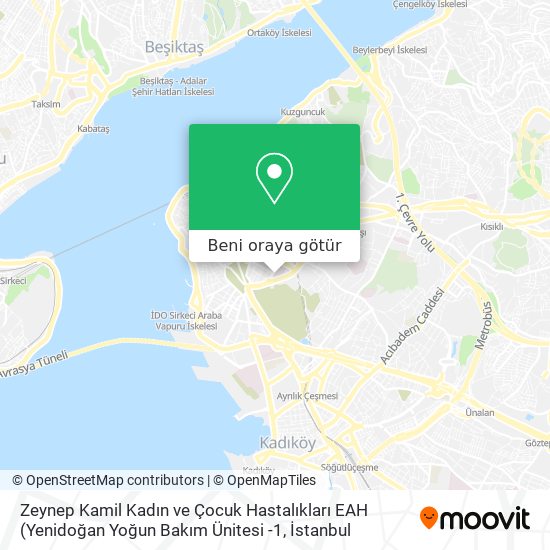 Zeynep Kamil Kadın ve Çocuk Hastalıkları EAH harita