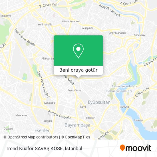 Trend Kuaför SAVAŞ KÖSE harita