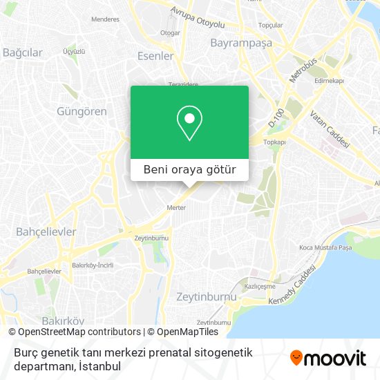 Burç genetik tanı merkezi prenatal sitogenetik departmanı harita