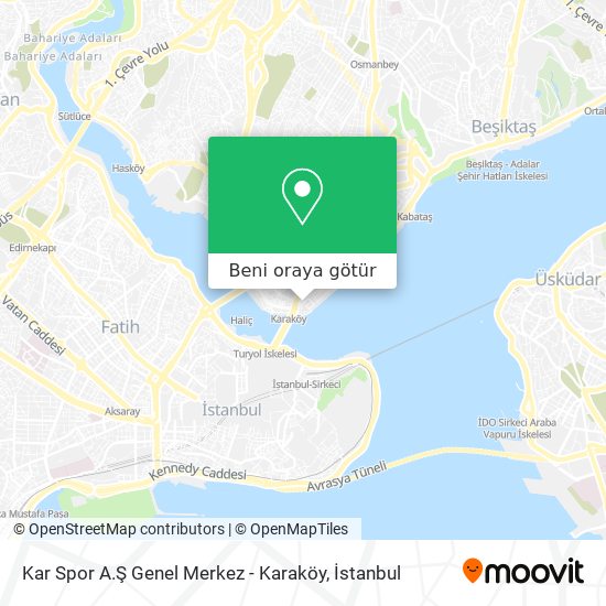 Kar Spor A.Ş Genel Merkez - Karaköy harita