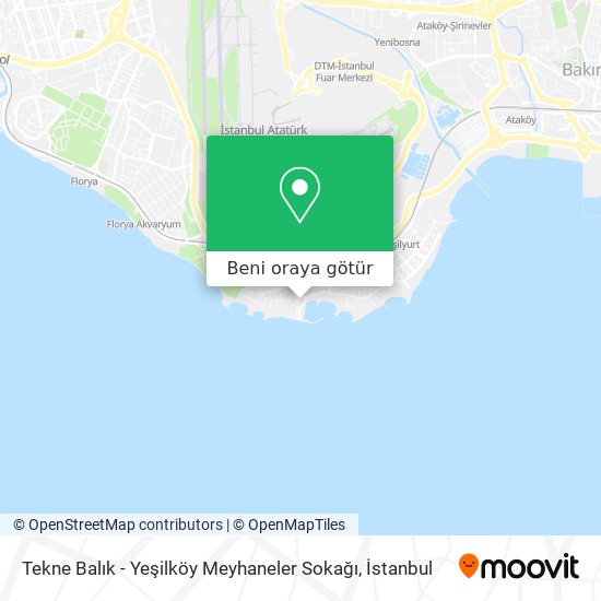 Tekne Balık - Yeşilköy Meyhaneler Sokağı harita