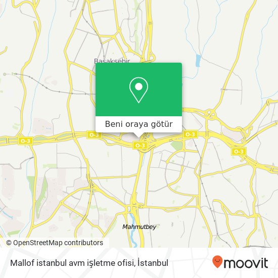 Mallof istanbul avm işletme ofisi harita