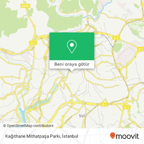 Kağıthane Mithatpaşa Parkı harita