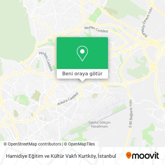 Hamidiye Eğitim ve Kültür Vakfı Kurtköy harita