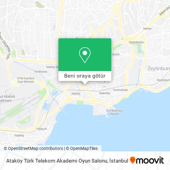 Ataköy Türk Telekom Akademi Oyun Salonu harita