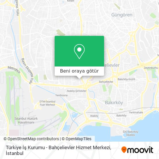 Türkiye İş Kurumu - Bahçelievler Hizmet Merkezi harita