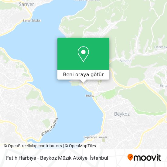 Fatih Harbiye - Beykoz Müzik Atölye harita