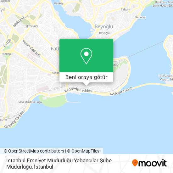 İstanbul Emniyet Müdürlüğü Yabancılar Şube Müdürlüğü harita