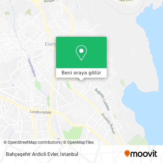 Bahçeşehir Ardicli Evler harita