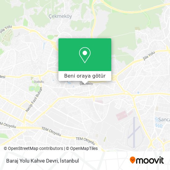 Baraj Yolu Kahve Devri harita