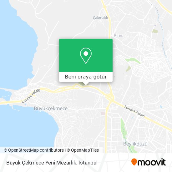 Büyük Çekmece Yeni Mezarlık harita