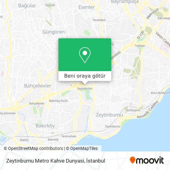 Zeytinburnu Metro Kahve Dunyasi harita