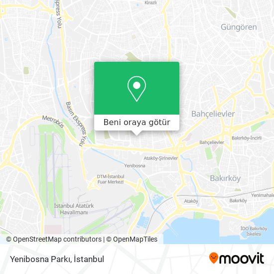 Yenibosna Parkı harita