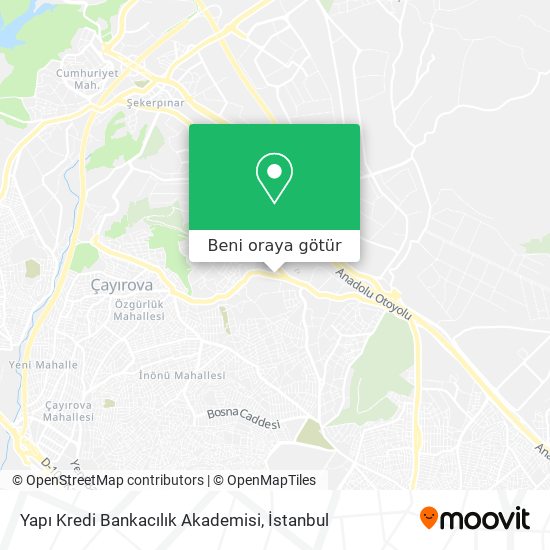 Yapı Kredi Bankacılık Akademisi harita