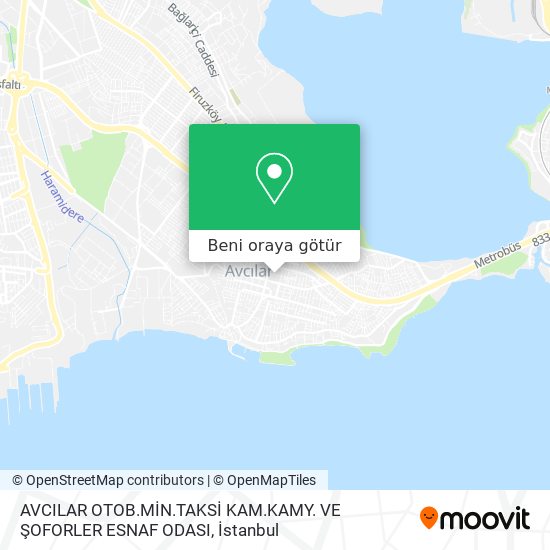 AVCILAR OTOB.MİN.TAKSİ KAM.KAMY. VE ŞOFORLER ESNAF ODASI harita