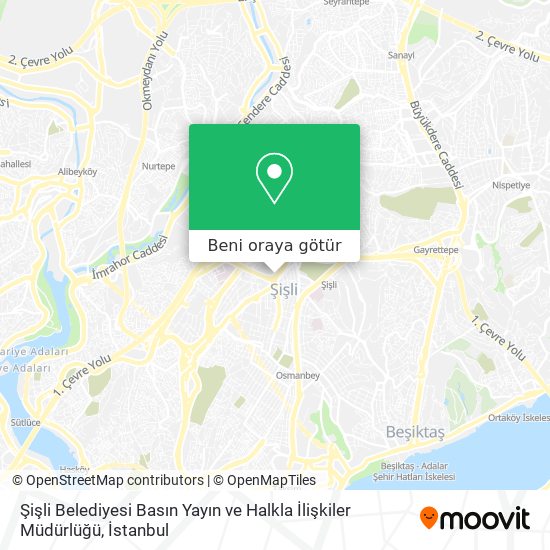 Şişli Belediyesi Basın Yayın ve Halkla İlişkiler Müdürlüğü harita