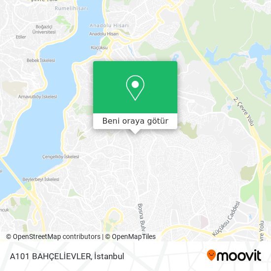 A101 BAHÇELİEVLER harita