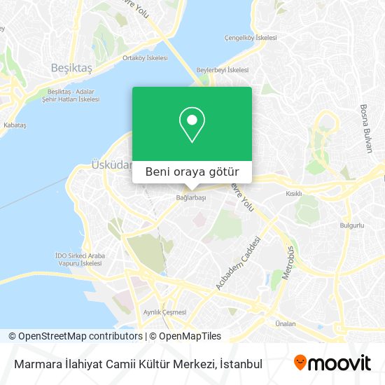 Marmara İlahiyat Camii Kültür Merkezi harita