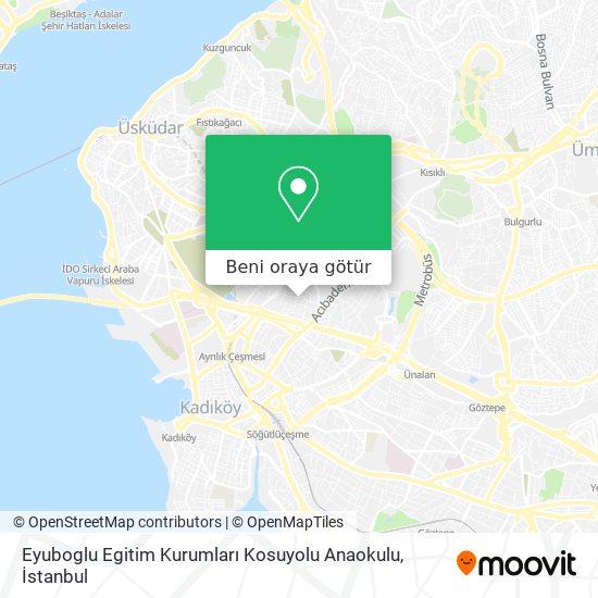 Eyuboglu Egitim Kurumları Kosuyolu Anaokulu harita