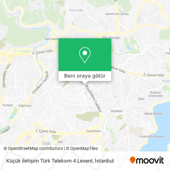Küçük iletişim Türk Telekom 4.Levent harita