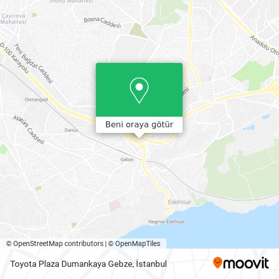 Toyota Plaza Dumankaya Gebze harita