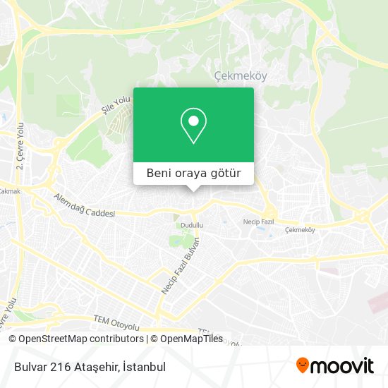 Bulvar 216 Ataşehir harita