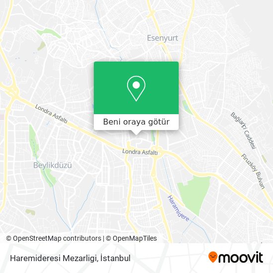 Haremideresi Mezarligi harita