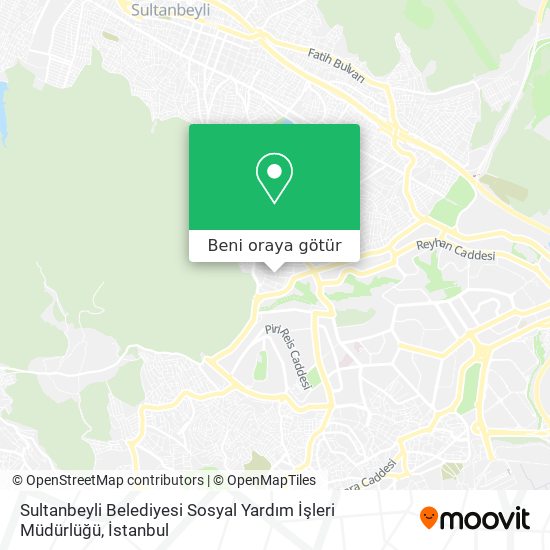 Sultanbeyli Belediyesi Sosyal Yardım İşleri Müdürlüğü harita