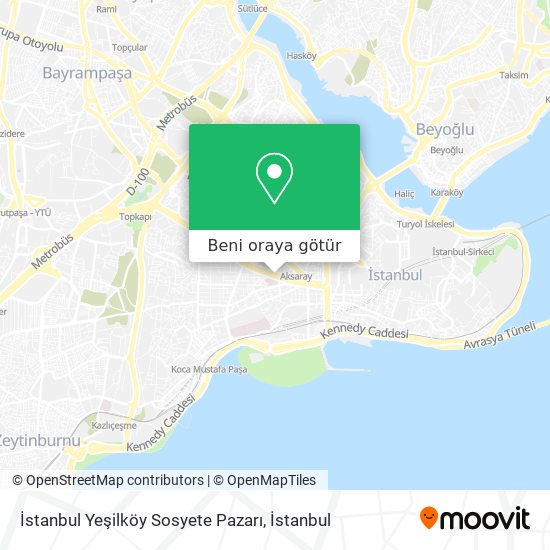 İstanbul Yeşilköy Sosyete Pazarı harita