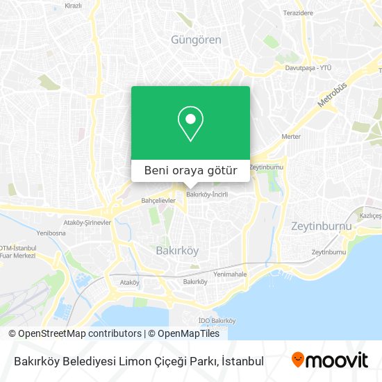 Bakırköy Belediyesi Limon Çiçeği Parkı harita