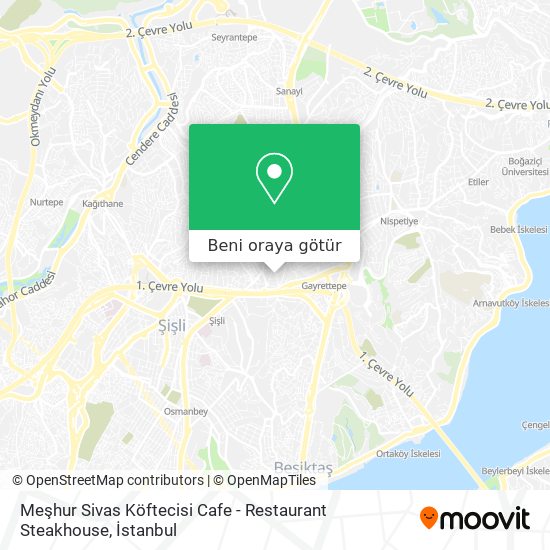 Meşhur Sivas Köftecisi Cafe - Restaurant Steakhouse harita