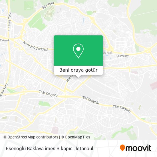 Esenoglu Baklava imes B kapısı harita