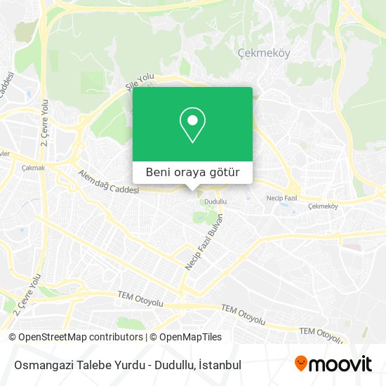 Osmangazi Talebe Yurdu - Dudullu harita