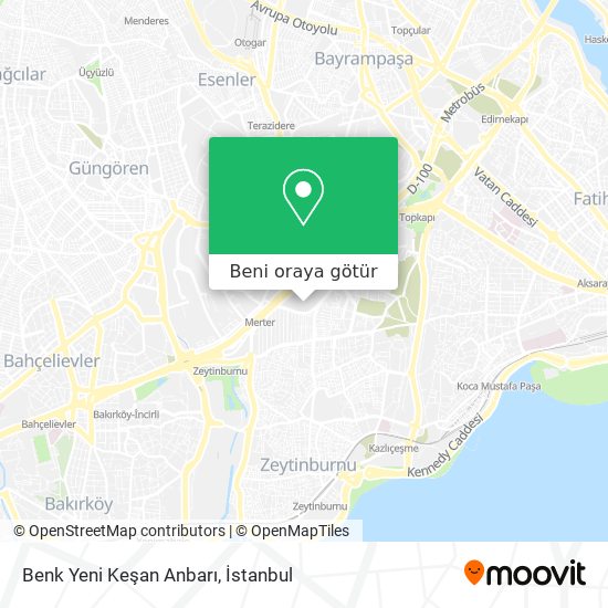 Benk Yeni Keşan Anbarı harita