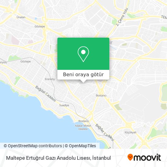 Maltepe Ertuğrul Gazı Anadolu Lısesı harita