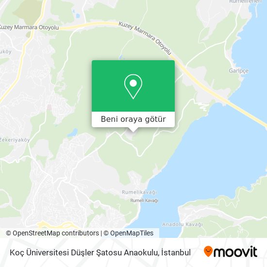 Koç Üniversitesi Düşler Şatosu Anaokulu harita