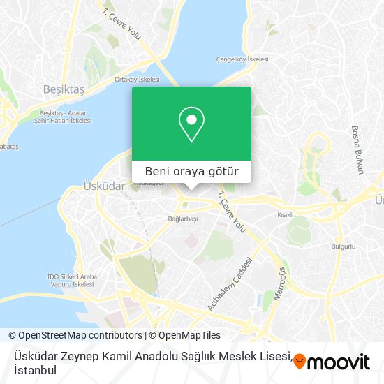 Üsküdar Zeynep Kamil Anadolu Sağlıık Meslek Lisesi harita