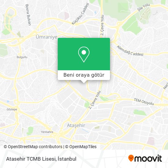 Atasehir TCMB Lisesi harita
