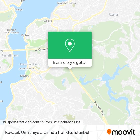 Kavacık Ümraniye arasında trafikte harita