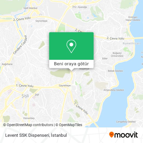 Levent SSK Dispenseri harita