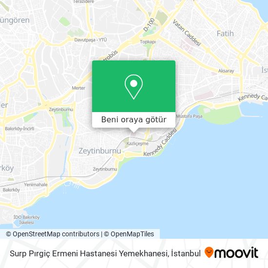 Surp Pırgiç Ermeni Hastanesi Yemekhanesi harita