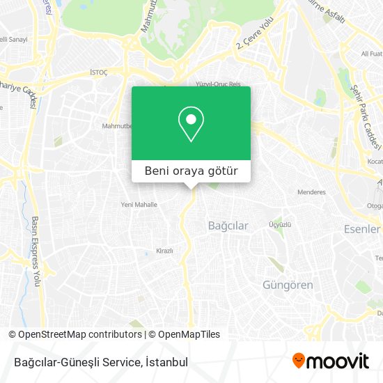 Bağcılar-Güneşli Service harita